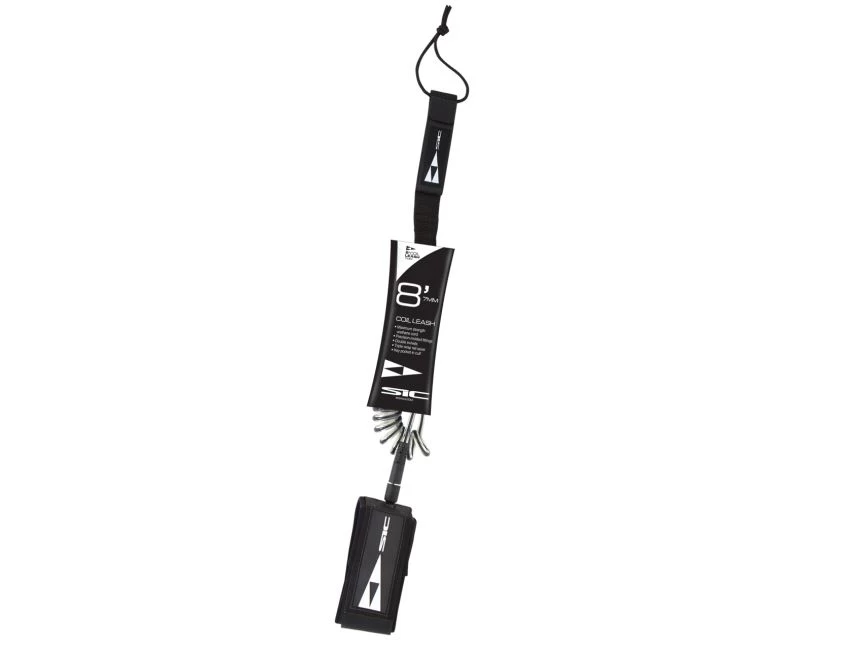 Leash SUP - 8' Coil Black 2 Leash SUP - 8' Coil Black – Image 2